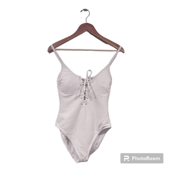 Women's White One Piece Swim Kenneth Cole Size Medium - Picture 2 of 6